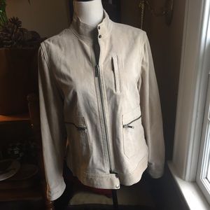 Banana Republic Tan Suede Moto Jacket